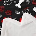 thumbnail image 6 of Dog Paw Print Blanket for Boys Kids Cute Animal Puppy Throw Blanket Dog Themed Fleece Blanket for Teens Girls Pet Animal Dog Fuzzy Blanket Bone Print Sherpa Blanket Dog Lovers Bed Blanket 40"X50", 6 of 8