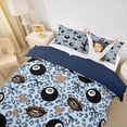 thumbnail image 3 of spefrowx Lucky 8 Ball Twin Duvet Cover for Teens, Blue Leopard Print Lips Print Twin Bedding, Navy Reversible, 2 Pieces, 1 Duvet Cover and 1 Pillowcase, 3 of 6