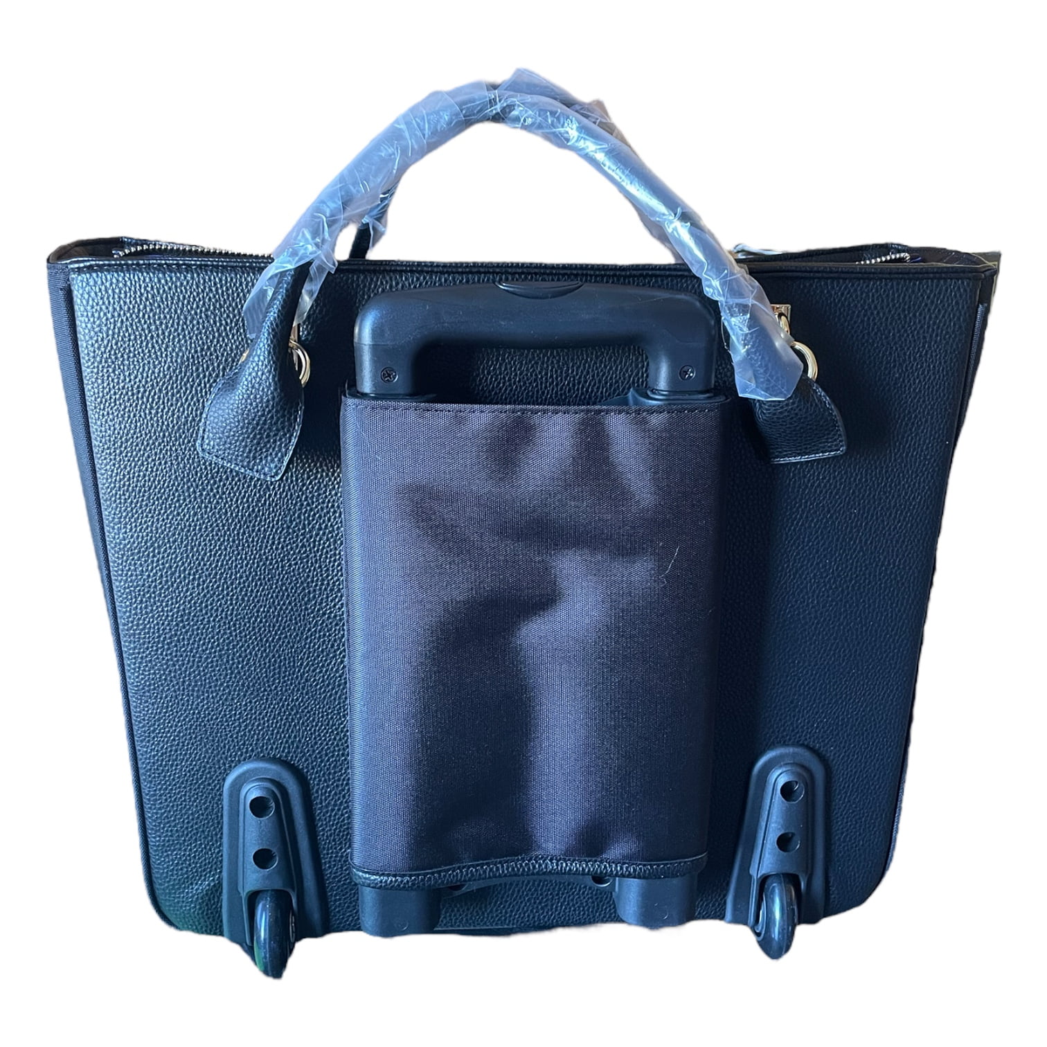 Francine Collections 17.3" inch Women's Laptop Roller Tote Bag | Top Handle | Bag for Travel (Black)