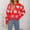 004 Red, variant on Womens Heart Pullover Sweater Casual Oversized Round Neck Long Sleeve Knit Tops Fall Winter Clothes