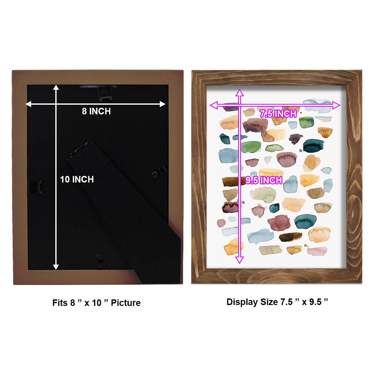 Shattered Segments I - Framed Print w/glass - Walnut