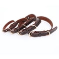 thumbnail image 4 of Collar de cuero para perro, cuero genuino, herrajes de aleación, doble anilla en D, 3 ideal para perros medianos, 4 of 5