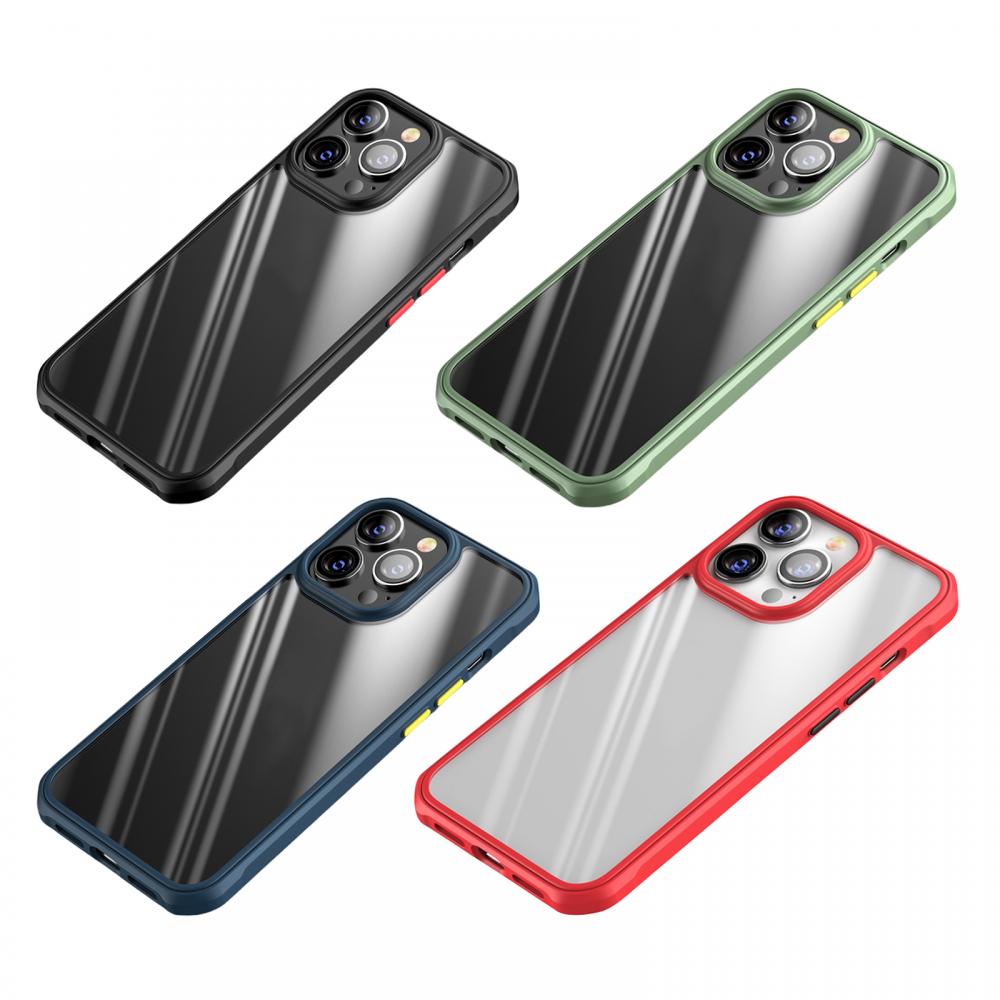 For Iphone 13 Case Contrast Color Button Translucent Matte Finish Back Full Body Protective Shockproof Anti Scratch Cover Case Designed For Iphone 13 Mini Pro Promax Walmart Com