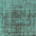 thumbnail image 1 of Ahgly Company Indoor Square Oriental Turquoise Blue Industrial Area Rugs, 6' Square, 1 of 4