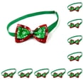 thumbnail image 2 of Collar para mascotas Greeniant Corbata para perros Navidad Surtido Adorable Festival VN088-1 10piezas, 2 of 6
