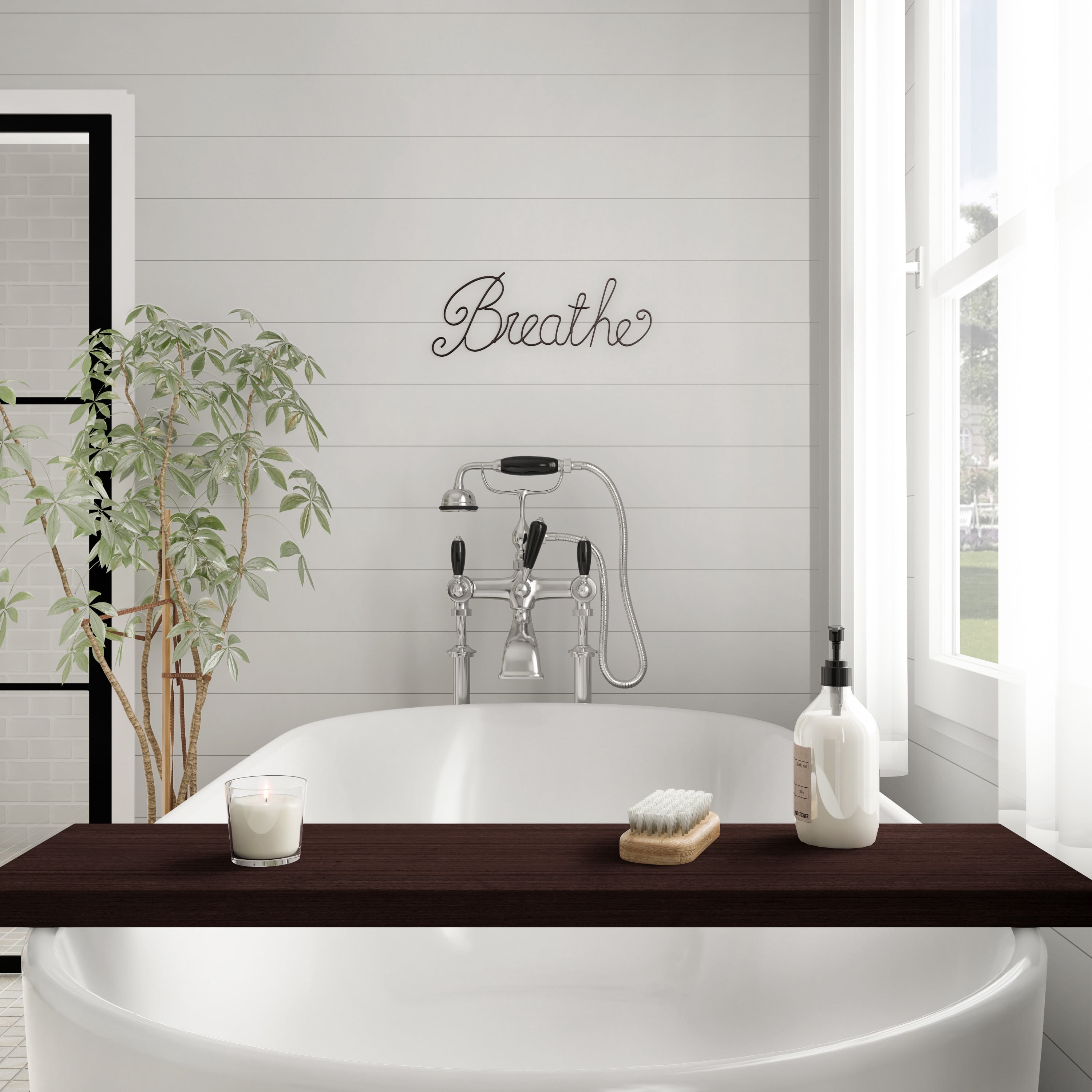 Metal Cutout- Breathe Decorative Wall Sign-3D Word Art Home Accent Decor-Perfect for Modern Rustic or Vintage Farmhouse Style by Lavish Home