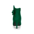 thumbnail image 2 of BLISSFUL STEP Women's Flower Point Toe Size Zipper Stiletto Heel Ankle Boots Emerald Green 10, 2 of 7