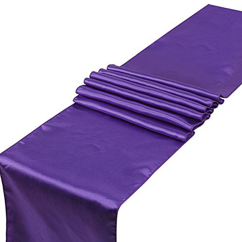 JMYDecor 10 Pack Mauve 12 x 108 inches Long Satin Table Runner for Wedding Graduations Banquets Engagements Table Runners fit Rectange and Round Table Decorations for Birthday Parties