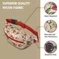 thumbnail image 5 of Fanny Pack Multicolor Christmas Floral Pattern Waist Pack Bag,Running Cross Bag,Waterproof Large Fanny Packs for Women Men for Travel Running Hiking Cycling, 5 of 6