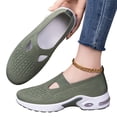 thumbnail image 7 of IEMIEMIEM Orthopedic Dress Shoes for Women Arch Support Running Shoes Wide Width Slip on Non Slip Business Casual Shoes Mesh Stretch Comfortable 2026 Foam Shoes Green 9 Wide, 7 of 7