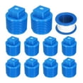 thumbnail image 1 of Tapón de ajuste de rosca macho PT de 1/2 pulgada, paquete de 10, tapones de limpieza, adaptador con cinta para líneas de suministro de agua, 1 of 6