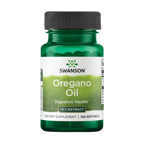 Swanson Oregano Oil 10:1 Extract-Natural Supplement supporting Digestive Health-Respiratory & Urinary Tract Health Support (120 Softgels, 150mg Each)