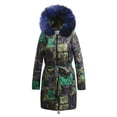 thumbnail image 1 of Chaqueta de algodón con capucha de estilo vintage con estampado grande de longitud media cálida de invierno para mujer Fridja BV0+2967, 1 of 7