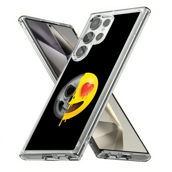 TalkingCase Slim Fit Phone Case Compatible for Samsung Galaxy S24 Ultra(Not S24, S24 Plus), Spooky Icon Black Print, Lightweight,Flexible, USA Print