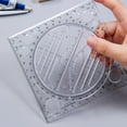 thumbnail image 4 of Rotatable Ruler Geometric Ruler Mathematics Measuring Tool Multifunctional Draft Rulers Circular Drawing Template Ruler, 4 of 9