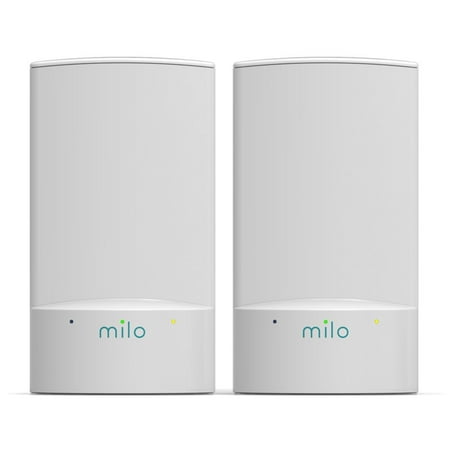 Milo Wifi System (2-Pack) - Whole Home Distributed Wifi, BaseLink Network Technology, Hybrid Mesh Technology, Increase Wifi Coverage Area up to 2,500 Sq.