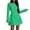 Green, variant on Ovbmpzd Fall Mini A-Line Dresses for Women Green Elegant Date Night Long Sleeves Wedding Guest Dresses Casual Crew Neck Semi formal Dresses