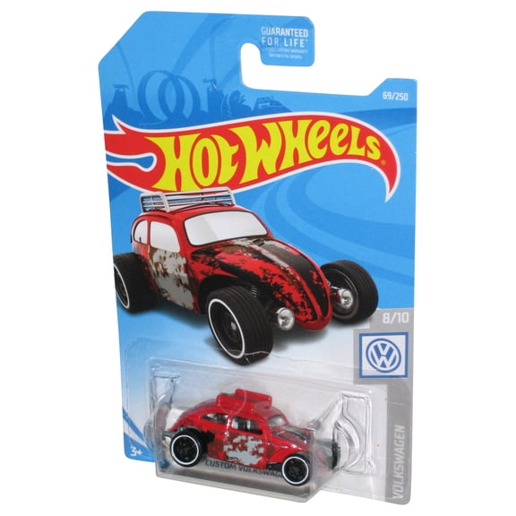 Hot Wheels Compact Kings 8/10 (2017) Red Custom Volkswagen Beetle Toy Car 69/250