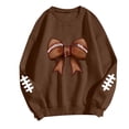 thumbnail image 5 of Frostluinai Football Shirts for Women Crew Neck Game Day Sweatshirts Long Sleeve Casual Loose Graphic Pullover Tops Team Fans Gameday, 5 of 5