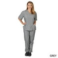 thumbnail image 1 of NATURAL UNIFORMS WOMENS SOLID V-NECK SCRUB SET FREE SHIPPING, 1 of 1