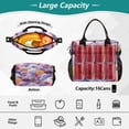 thumbnail image 4 of Small Cooler Bag Lunch Bag Portable Meal Bag Work Meal Bag Outdoor Meal Bag Travel Meal Bag Picnic Meal Bag Going Out Meal Bag Beautiful Purple Pattern, 4 of 6