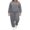02#Gray, variant on Dwralegc Women's Tracksuit 2 Piece Hoodie and Sweatpants Solid Color Sweat Pullover Hoodies Jogging Sport Pant Set Relaxed Fit Winter Suit with Pockets 2XL