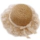 thumbnail image 1 of Sombrero de paja con lazo para el sol, sombrero de playa de verano con encaje decorativo, gorra de viaje para mujer, 1 of 5
