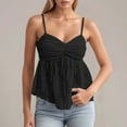thumbnail image 2 of RMGVDSD Trendy Womens Tank Tops Women's Summer Fashion Sexy Casual Chiffon Lace Trim Camisole Top Trendy Tshirt Blouses, 2 of 5