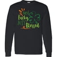 thumbnail image 3 of Inktastic St. Patrick's Day Not Lucky Just Blessed with Clover Long Sleeve T-Shirt, 3 of 5