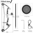 thumbnail image 2 of Portable Mini Compound Bow Set - 9.8" Compact Bow with 10 Arrows & Target, for Adults Indoor Outdoor Archery Practice, Survival Training, Camping Fun Gifts for Men Teens, 2 of 6