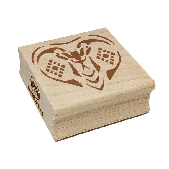 Fierce Hooded King Cobra Snake Head Square Rubber Stamp Stamping Scrapbooking Crafting - Large 2.75in