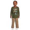 thumbnail image 3 of Garanimals Toddler Boy Long Sleeve Graphic T-Shirt, Sizes 12M-5T, 3 of 5