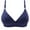 Dark Blue, variant on Pejock Everyday Bras for Women, Women's Ultimate Comfort Lift Wirefree Bra Embroidered Glossy Comfortable Breathable Bra Underwear No Rims Bras No Underwire Hot Pink Cup Size 42/95BC
