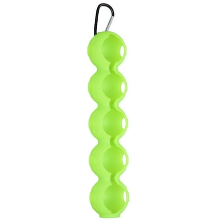 Golf Ball Holder Case Portable Silicone Pouch for 4 Golf Balls - Easy Attachment to Golf Bag Cart Gift Accessories for Men Women Golfers