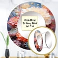 thumbnail image 3 of Designart "Colorful Succulent love expression I" Floral Rund Mirror For Wall Decor - Large Multi-Color Round Printed Mirror -Traditional Round Living Room Mirror - 23" x 23", 3 of 6