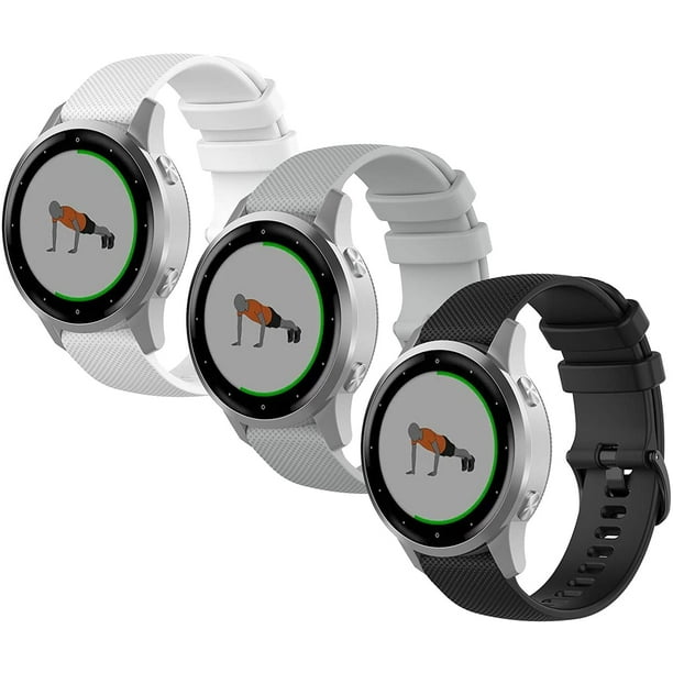 Compatible for Garmin Vivoactive 4S Watch Band 18mm Soft Silicone
