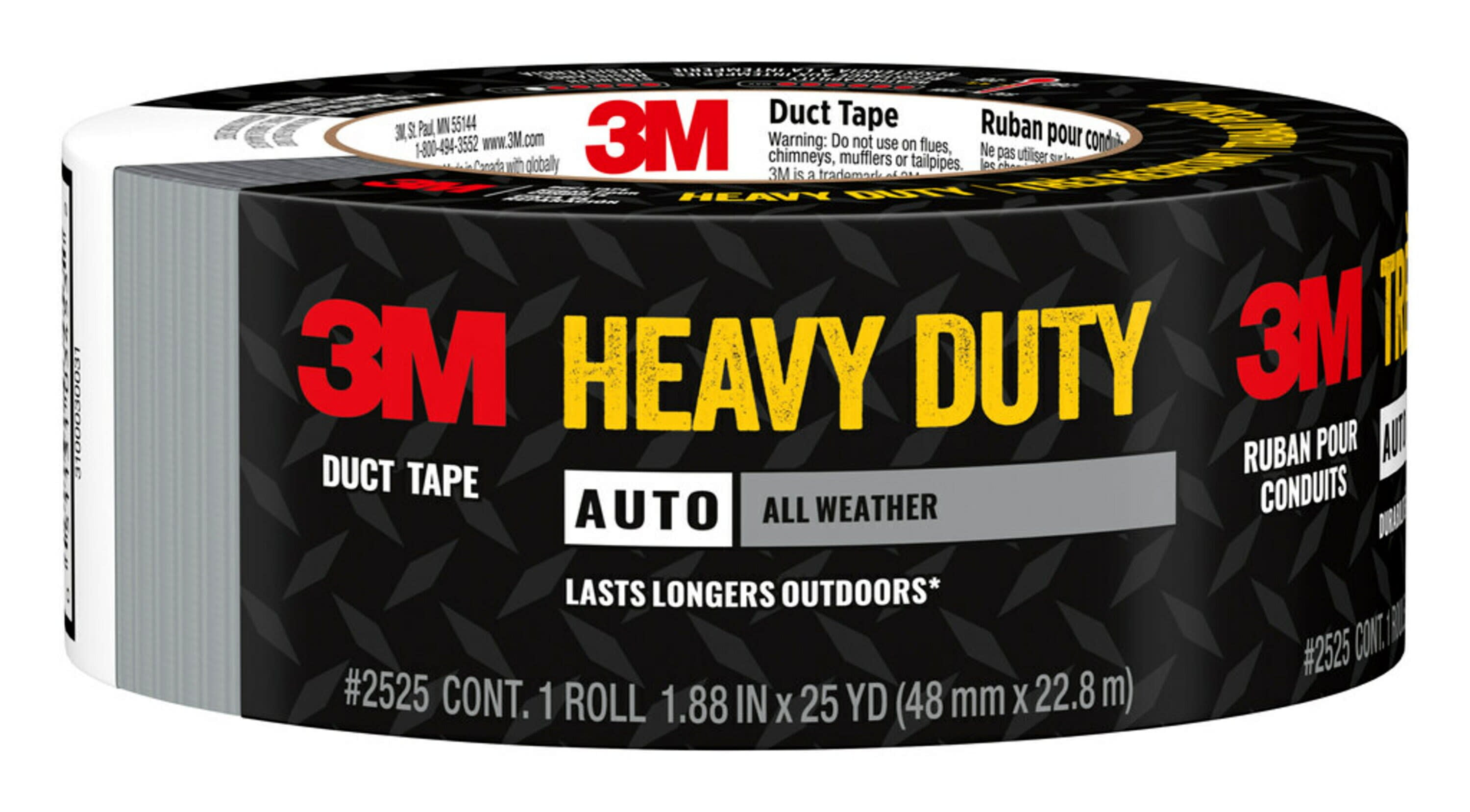 Waterproof Backing 3M 2835-B Extreme Hold Duct Tape 1.88" x 35 Yd 