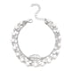 thumbnail image 4 of Qarigey para el tobillo Hoja en capas Oro Plata Pulseras de tobillo para el Día de San Valentín Plata plata 5piezas Qarigey CBP253148, 4 of 5
