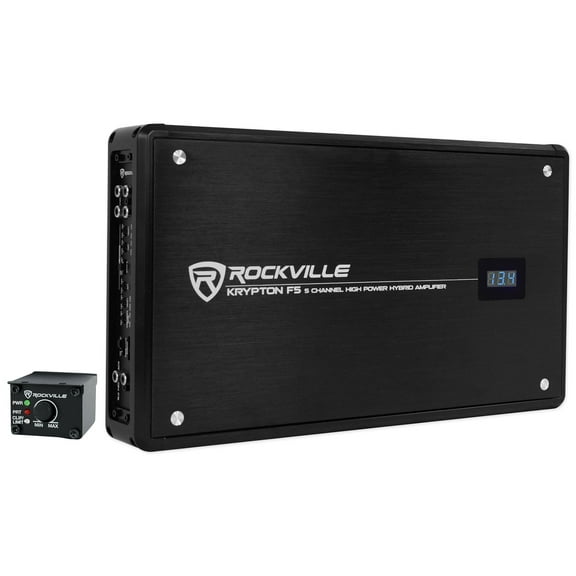 Rockville Krypton F5 3200w Peak / 800w RMS 5 Channel Car Amplifier w Volt Meter