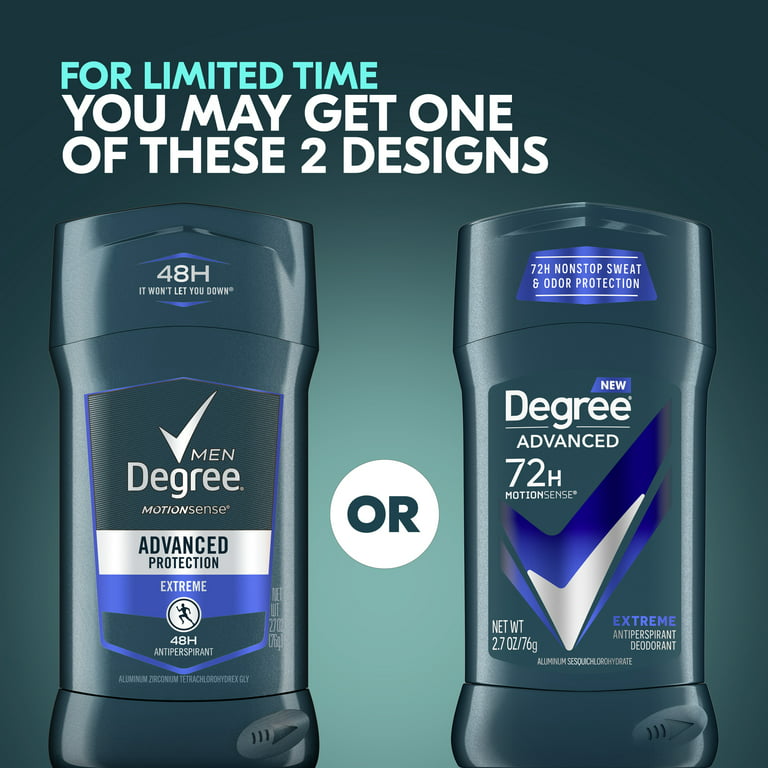 Degree Men Advanced Protection Antiperspirant Deodorant 72-Hour Sweat and Protection Extreme Antiperspirant For Men With MotionSense Technology 2.7 oz - Walmart.com