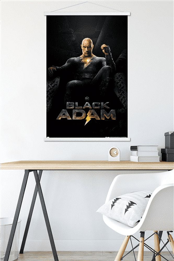 DC Comics Movie Black Adam - Throne One Sheet Wall Poster with Magnetic Frame, 22.375" x 34"