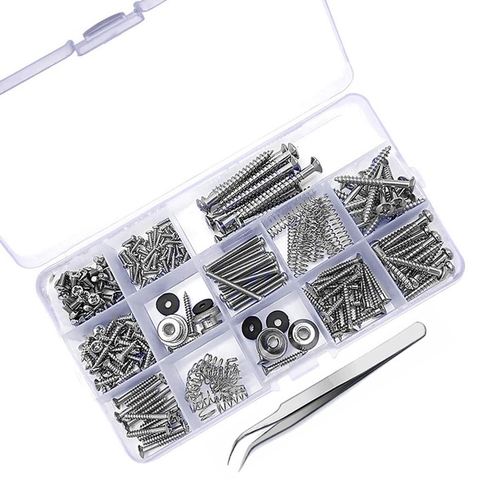 Stainless Steel Electric Guitar Screw Kit Tool With Springs For Electric Guitar Bridge Pickup Pick Guard Tuner Switch Neck Plate Accessories