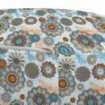 thumbnail image 3 of Flowers Pouf Cover with Zipper, Abstract Symmetric Flowers and Dragonflies Saesonal Simple Drawing Summer, Soft Decorative Fabric Unstuffed Case, 30" W X 17.3" L, Pale Blue Multicolor, by Ambesonne, 3 of 5