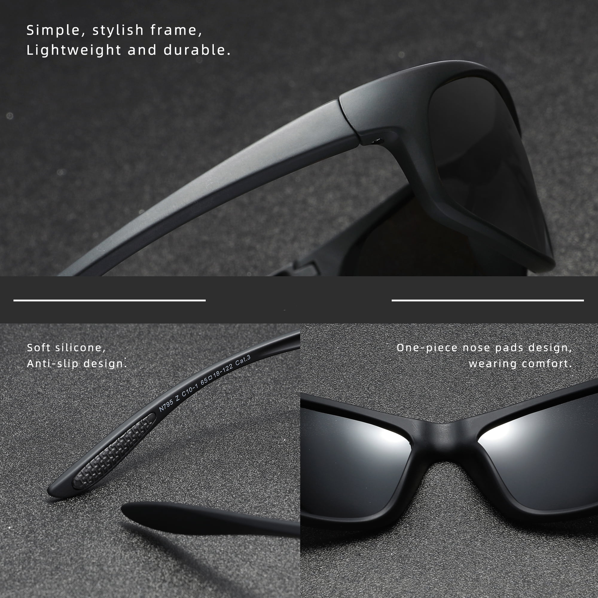CAREFULLY Sports Sunglasses for Men Women UV400 Protection 3 Pack Set
