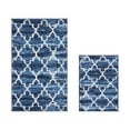 thumbnail image 4 of Better Trends 2-Piece Bathroom Rug Set, 17"x 24" & 24"x 40", 100% Cotton Soft, Water Absorbent, Non-Slip, Machine Washable – Ideal for Sink, Tub, Shower, or Bathroom Entry – Savio Collection - Blue, 4 of 6
