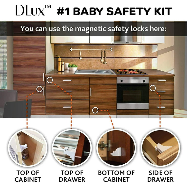 Child Safety Magnetic Cabinet Locks Baby proofing Drawer Cupboard