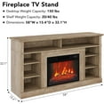 thumbnail image 7 of ChaoLink 58" Fireplace TV Stand for TVs up to 65"， Rustic Entertainment Center with 23" Electric Fireplace, Remote Control, Sliding Barn Doors & Storage Shelves for Living Room, 7 of 7