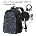 thumbnail image 2 of Fotbe Spaceships And Stars In Outer Space Mochila con Estampado y Puerto USB para Hombre y Mujer, Mochila Antirrobo, Mochila de Viaje, Mochila Escolar, Mochila Universitaria, 2 of 7