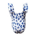 thumbnail image 3 of Hienoo Girls Floral Bow Ruffle One-Piece Swimsuit Cute Swimwear Bathing Suit, Sizes 2-12, 3 of 8