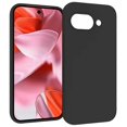 thumbnail image 1 of For Google Pixel 9a Case Soft Matte Back TPU Black Phone Cover, Large Cutout, 1 of 4